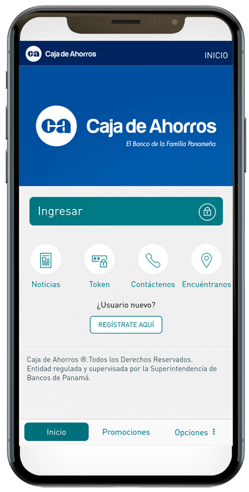 aplicación para smartphone Banca Móvil de Caja de Ahorros