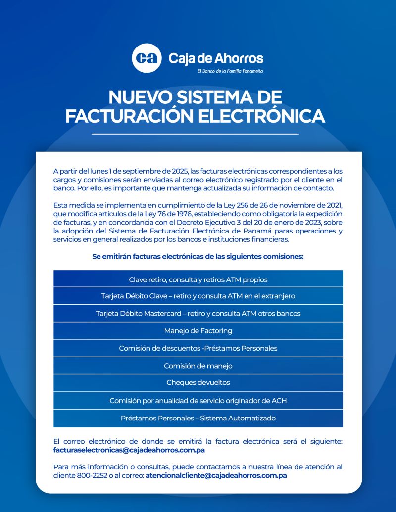 Nuevo sistema de facturación electrónica