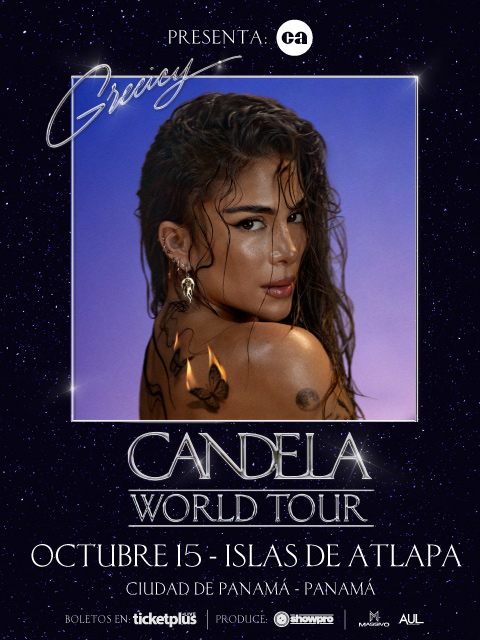 Afiche de Greeicy Candela World Tour en Panamá