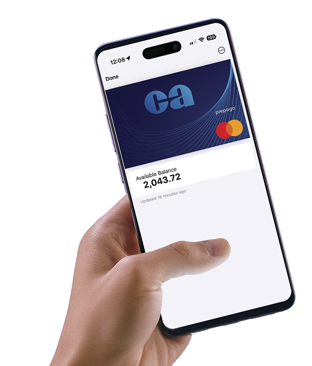 Persona consultando su tarjeta Punch desde un wallet digital